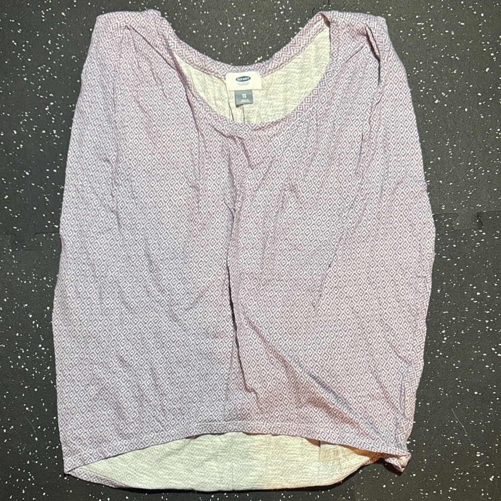 Old Navy Women's Lavender Geometric Blouse